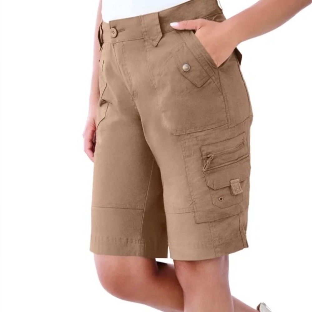 Roamans women’s 10 cargo the media shorts pocket and flaps 14